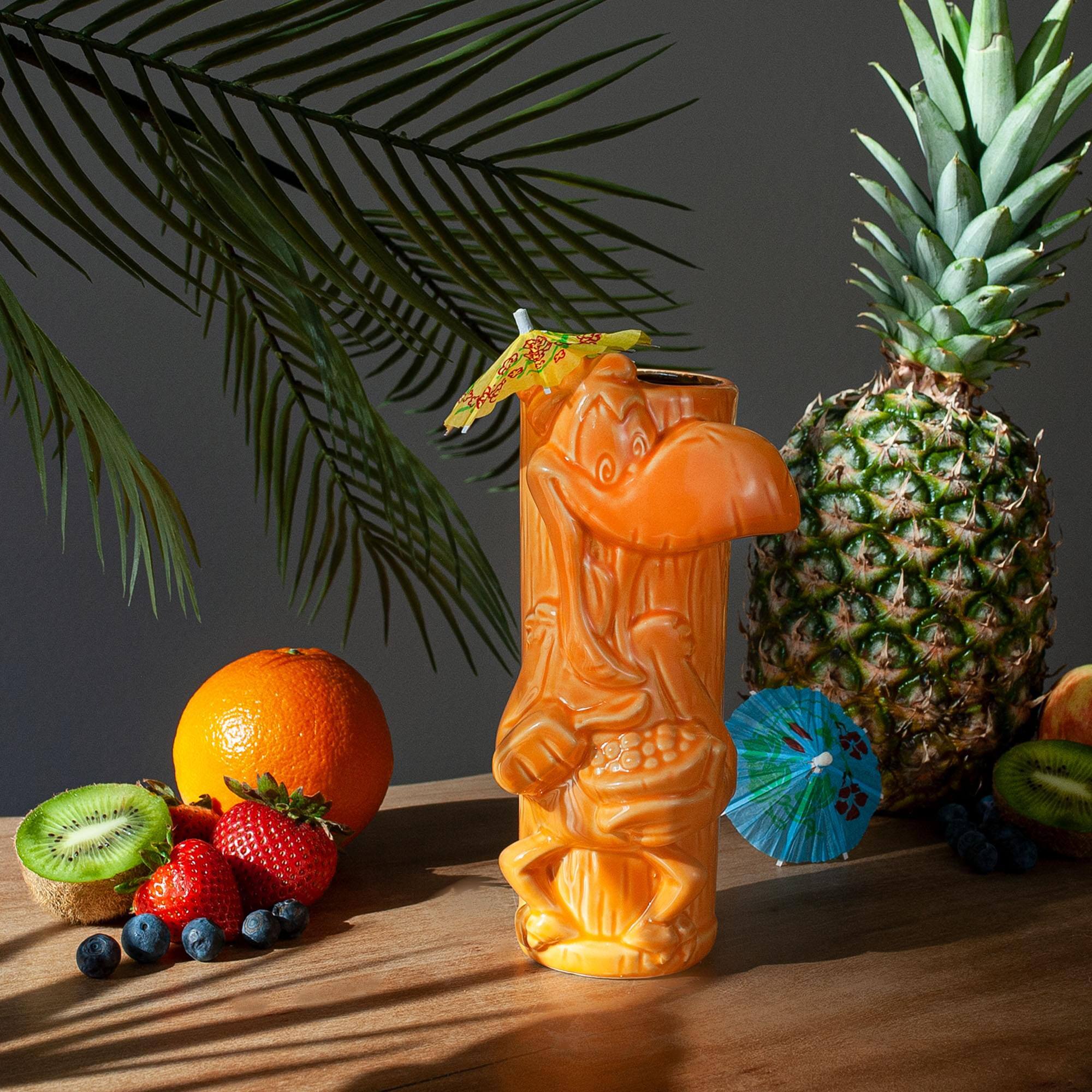 Alt View 2. ThinkGeek - Geeki Tikis General Mills 16-Ounce Ceramic Mug | Cocoa Puffs Sonny the Cuckoo - Brown.