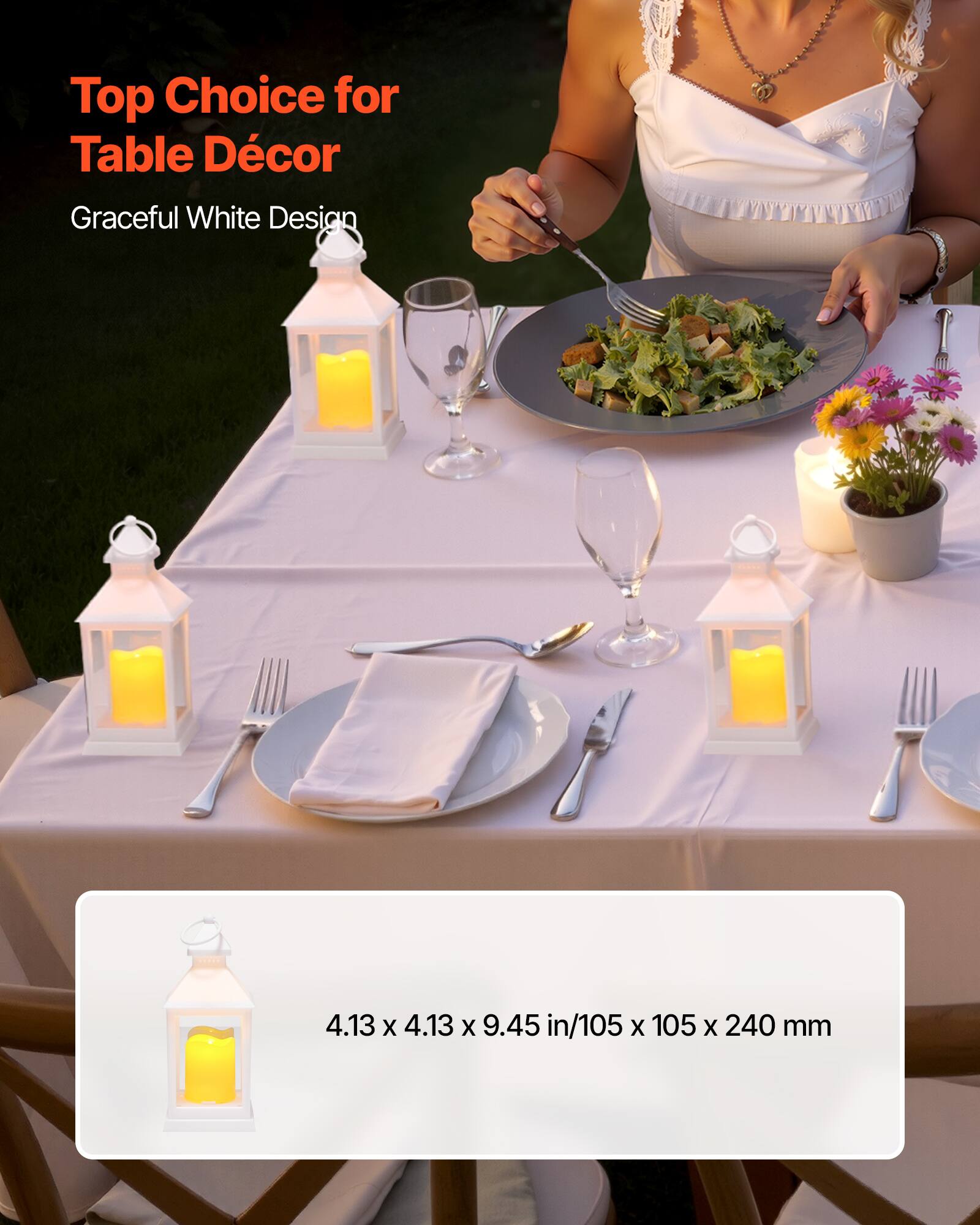 Top Choice for Table Décor  
Graceful White Design  

4.13 x 4.13 x 9.45 in/105 x 105 x 240 mm