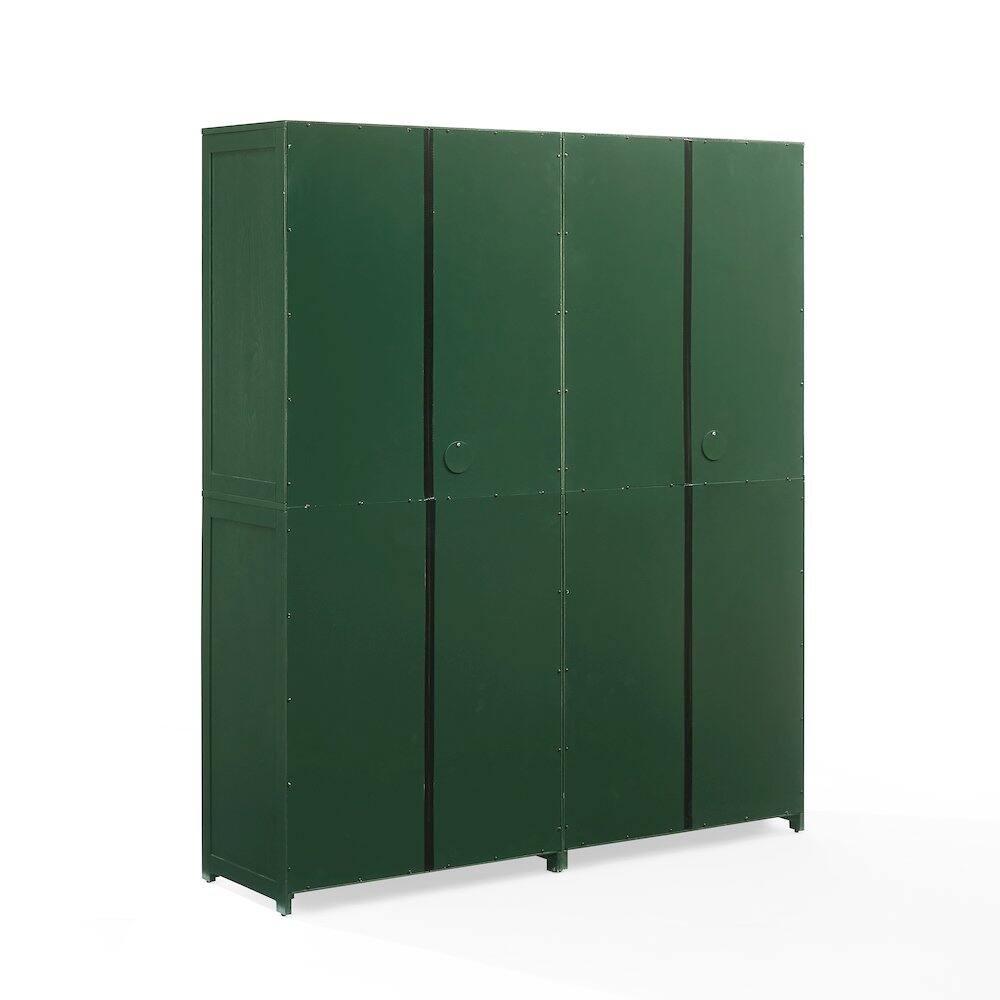 Back. Crosley Furniture - Savannah 2-Piece Kitchen Storage Pantry Set - 2 Pantries - Hunter Green.