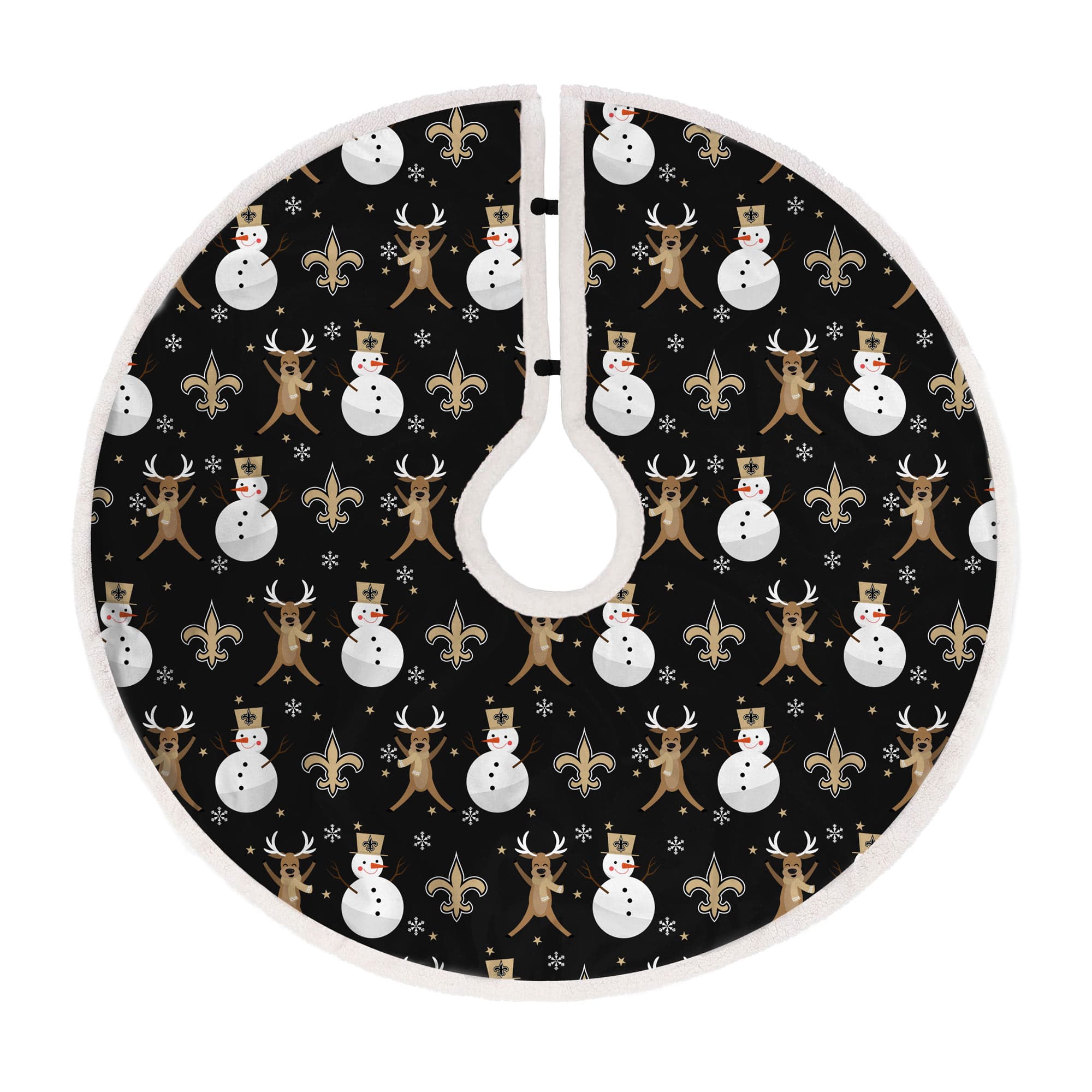 Pegasus - New Orleans Saints Reindeer Tree Skirt - Multicolor