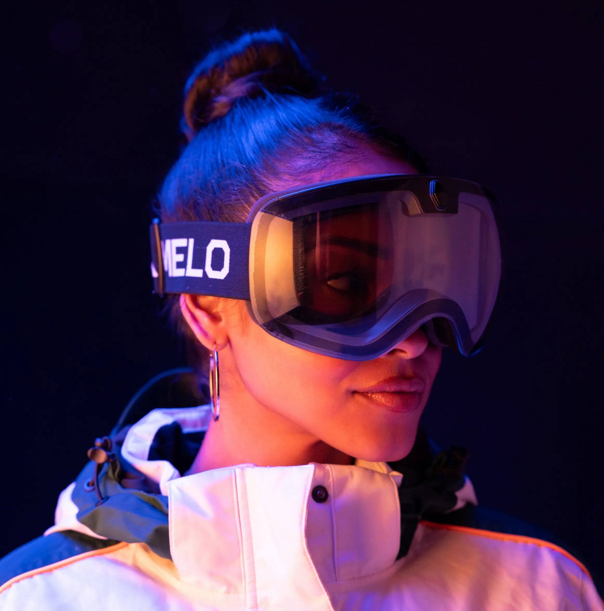 Alt View 1. Chamelo - Aroza Adjustable Tint Sport Goggles - Black / Gold | Blue.