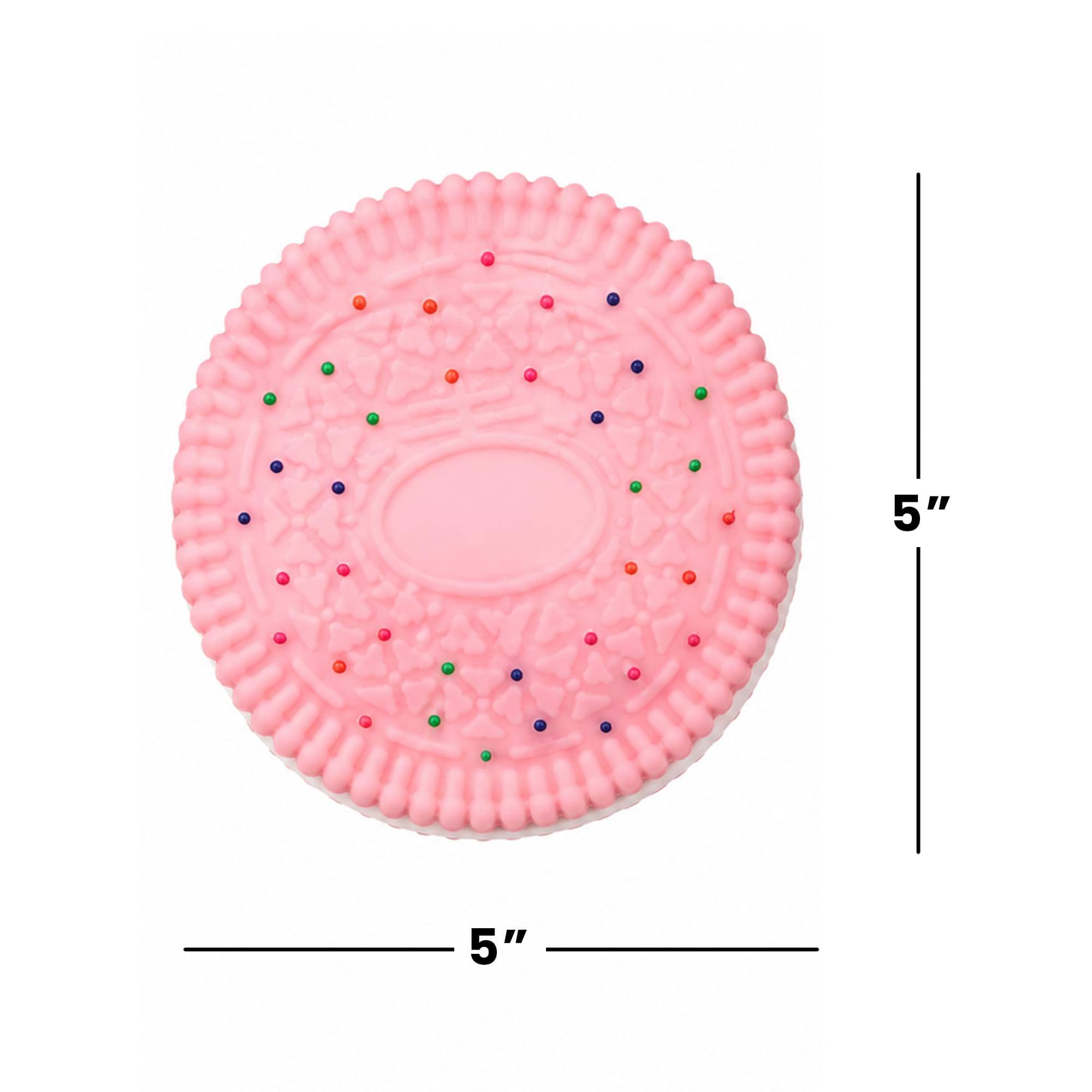 Alt View 1. Puka Creations - Jumbo Cookie 5-Inch Squishy Stress Reliever | Pink - Pink.