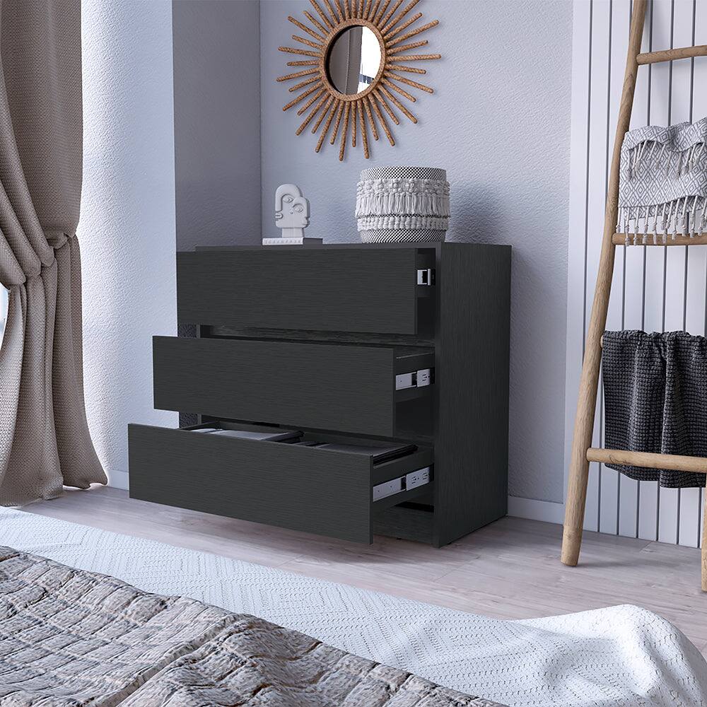 Alt View 1. Treevol Furniture - Dresser Maldus, Bedroom, Black - Black.