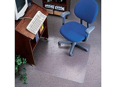 Alt View 2. Deflecto - EconoMat 46" x 60'' Rectangular Chair Mat for Low-Pile Carpet, Vinyl - Clear.