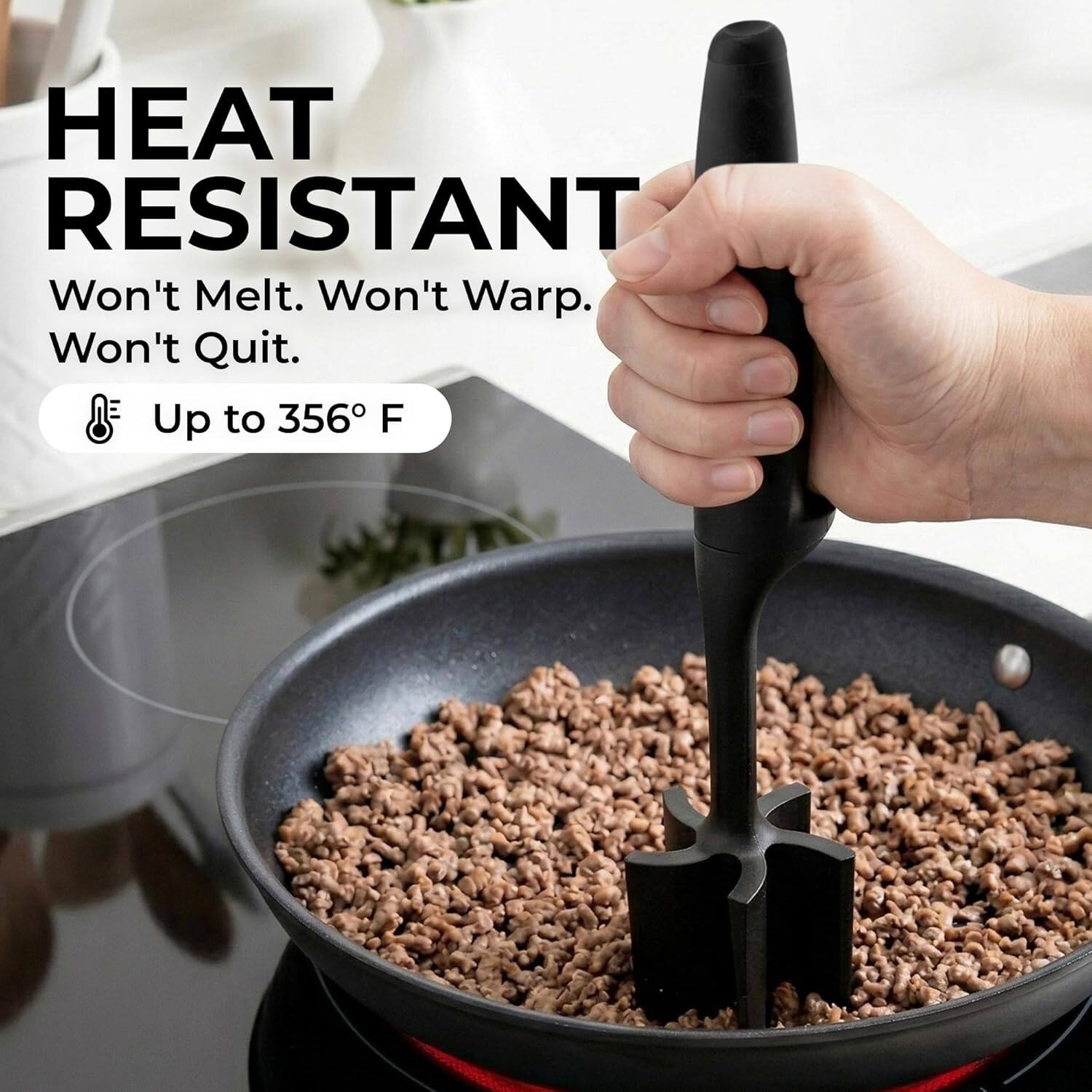 HEAT RESISTANT  
Won't Melt. Won't Warp. Won't Quit.  
Up to 356°F