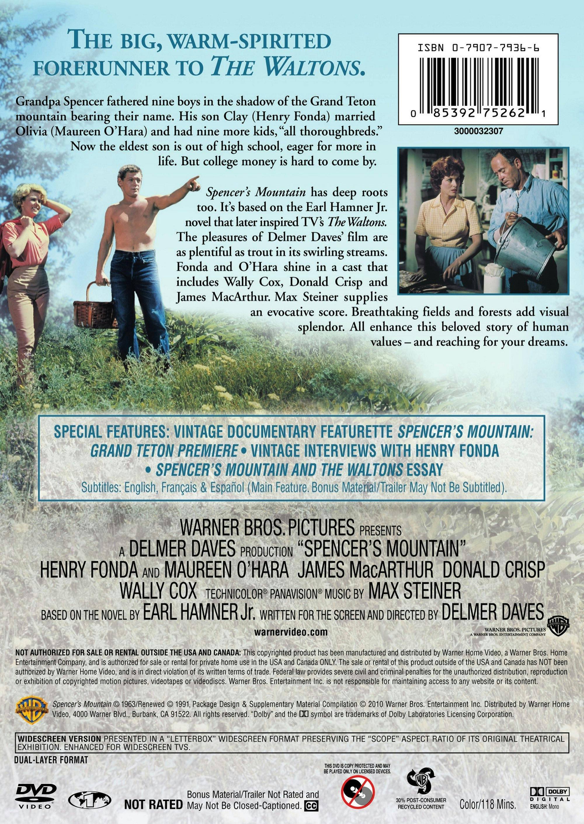 Angle. Spencer's Mountain [DVD].