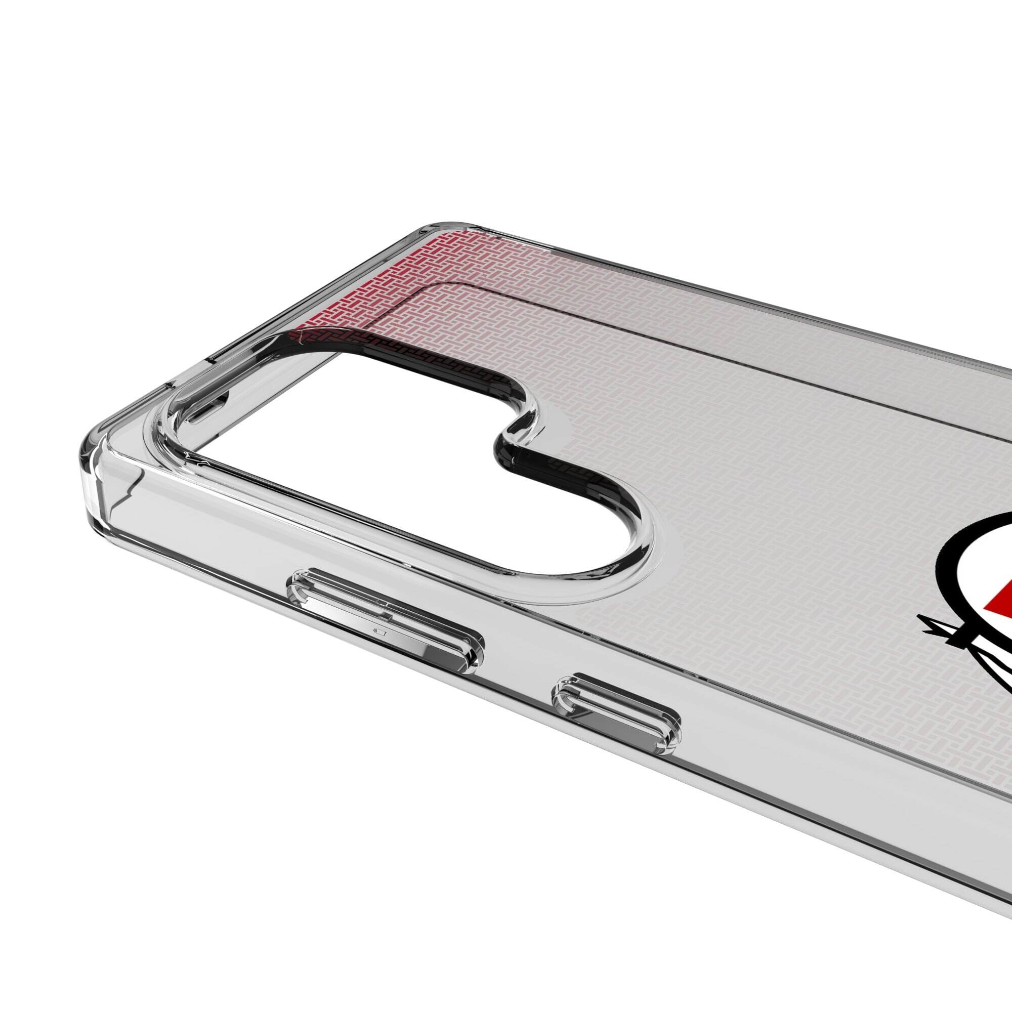 Alt View 2. Keyscaper - Utah Utes Linen Logo Galaxy Clear Case - S24 Ultra - Multicolor.