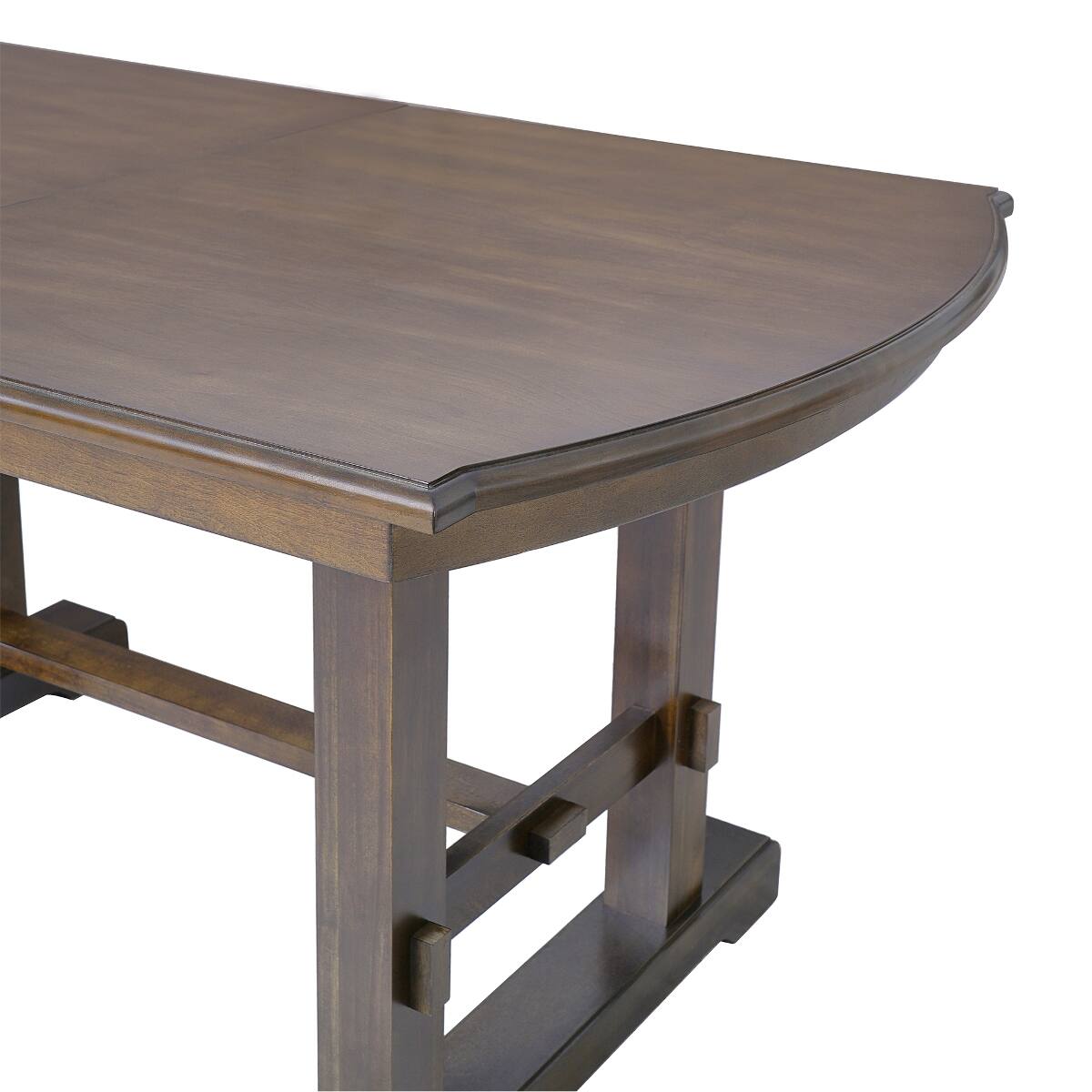 Alt View 8. Loheer - Loheer Extendable Dining Table, Brown Farmhouse Wooden Table for Four to Eight - Brown.