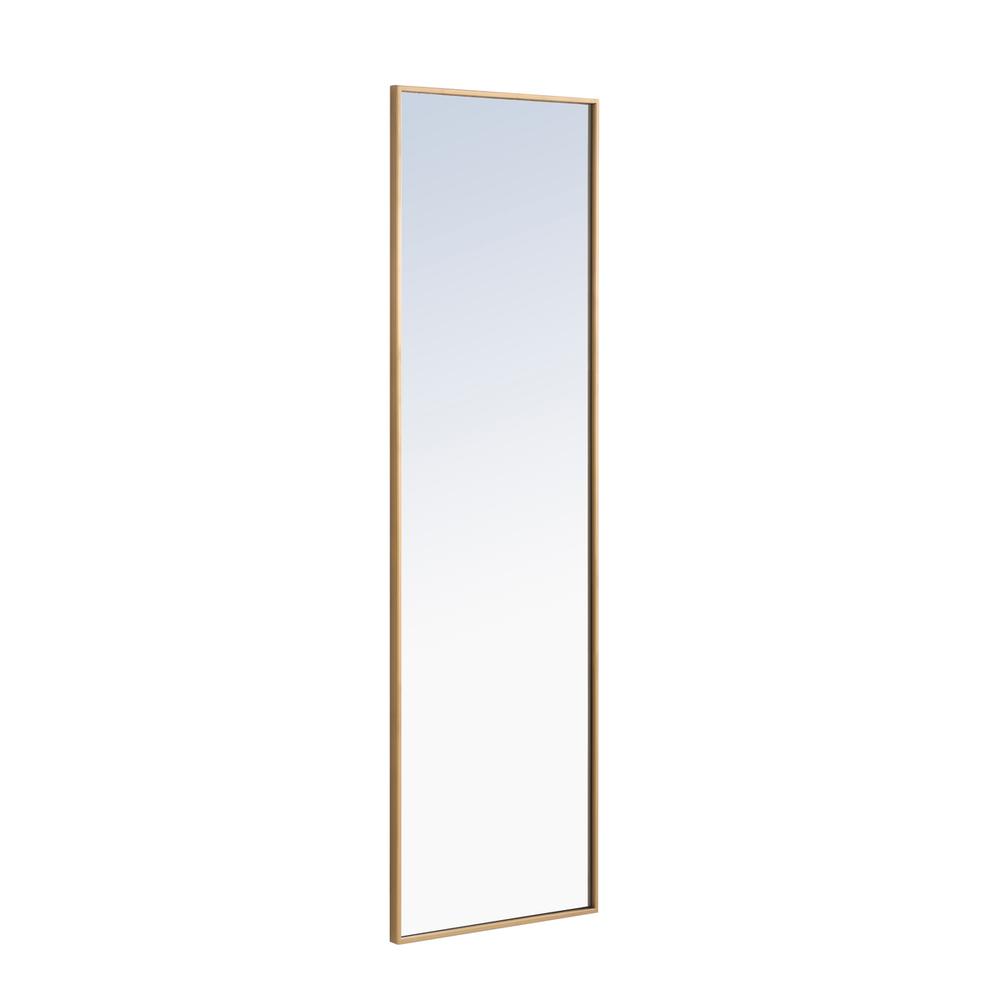 Alt View 6. Elegant Decor - Metal frame Rectangle Mirror 18 inch Brass - Brass.