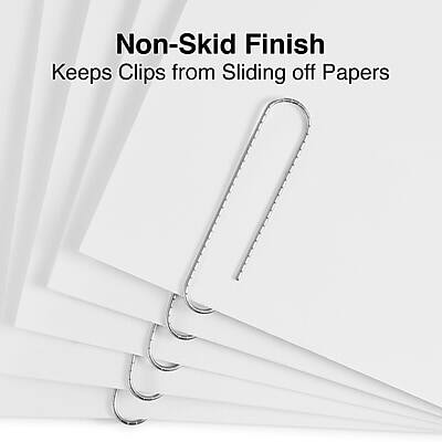 Non-Skid Finish  
Keeps Clips from Sliding off Papers
