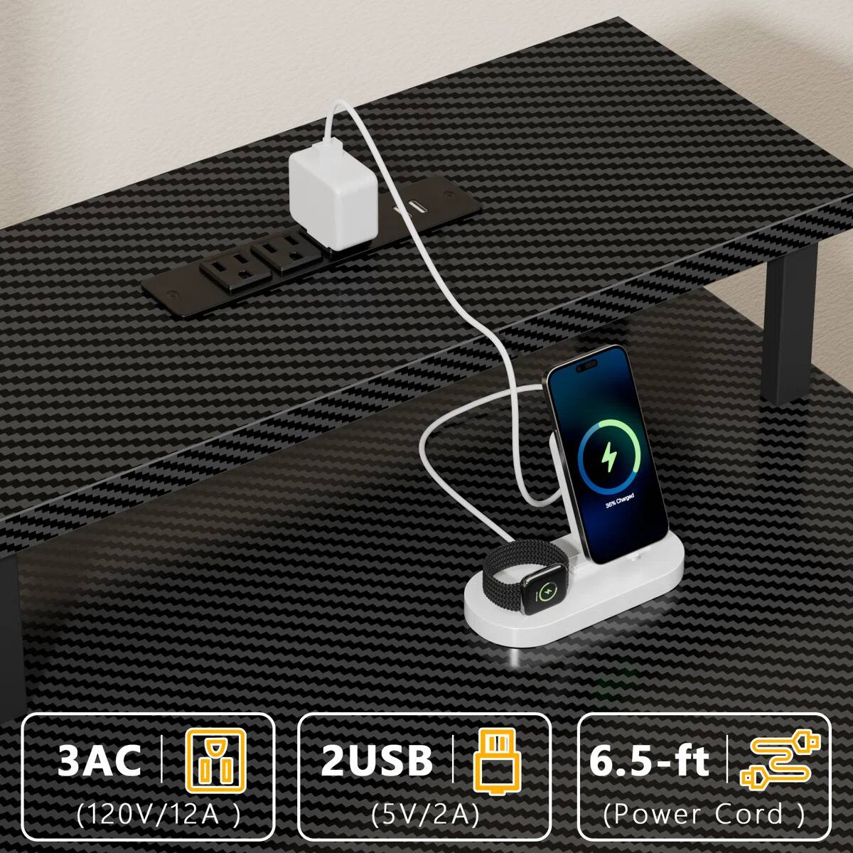 30 Derger  
(120V/12A)  
2USB (5V/2A)  
6.5-ft (Power Cord)