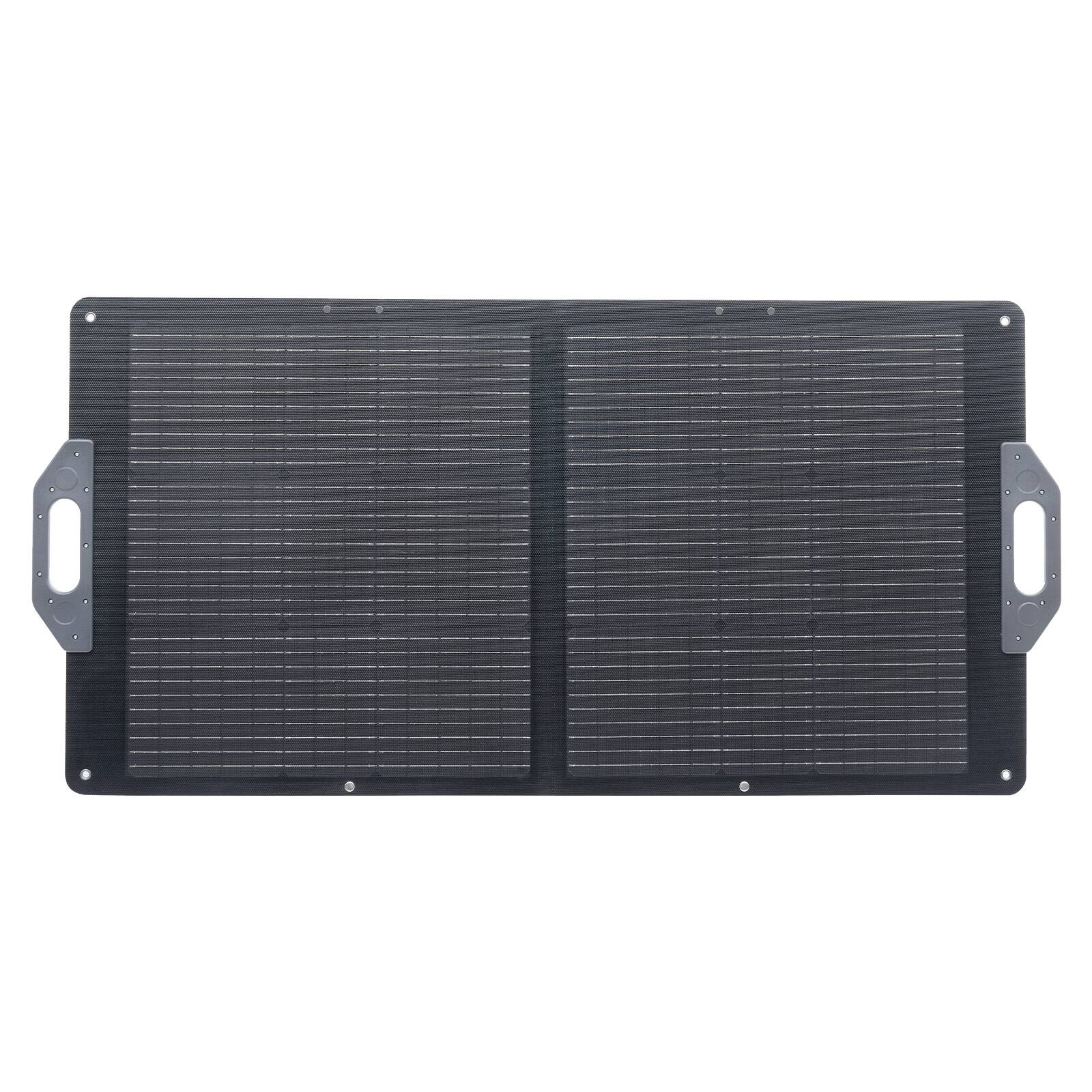 Alt View 5. VEVOR - 100W Foldable Solar Panel, 24% High-Efficiency Portable Monocrystalline Solar Panel Charger with MC4 Output, USB-A - Black.