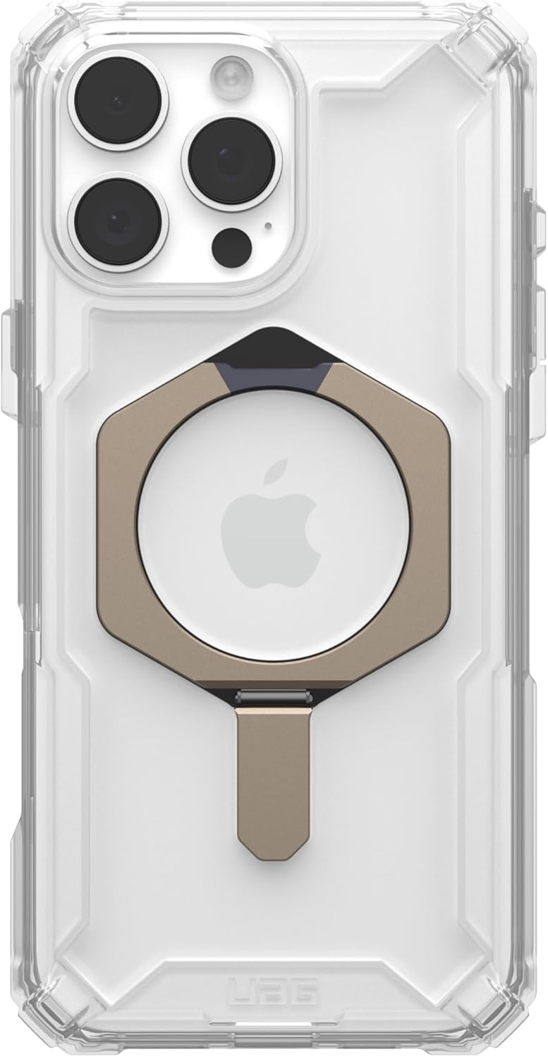 Back. UAG - UAG Designed for iPhone 16 Pro Max Case 6.9" Plasma XTE Clear/Titanium, Compatible with MagSafe Charging Rugged - Clear Titanium.