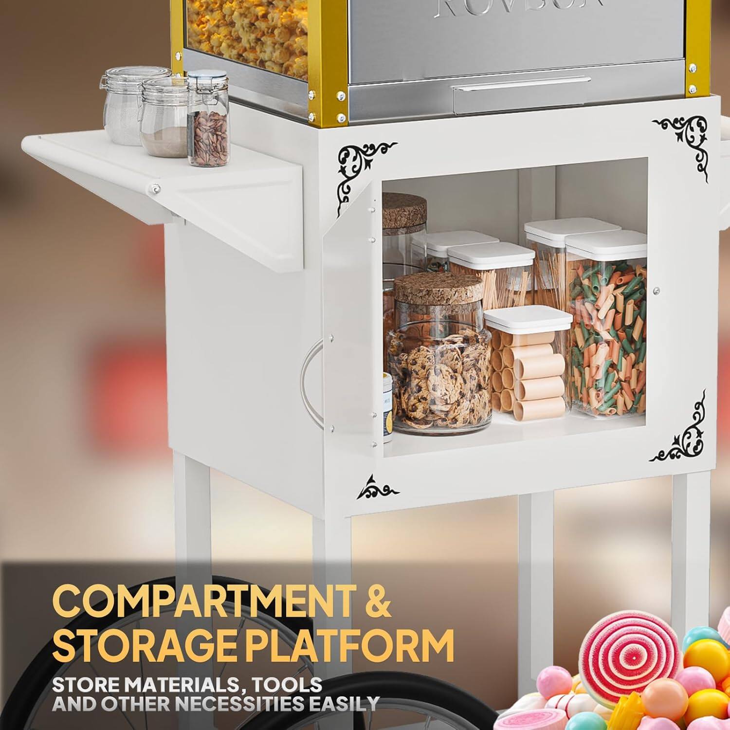 COMPARTMENT & STORAGE PLATFORM  
STORE MATERIALS, TOOLS AND OTHER NECESSITIES EASILY