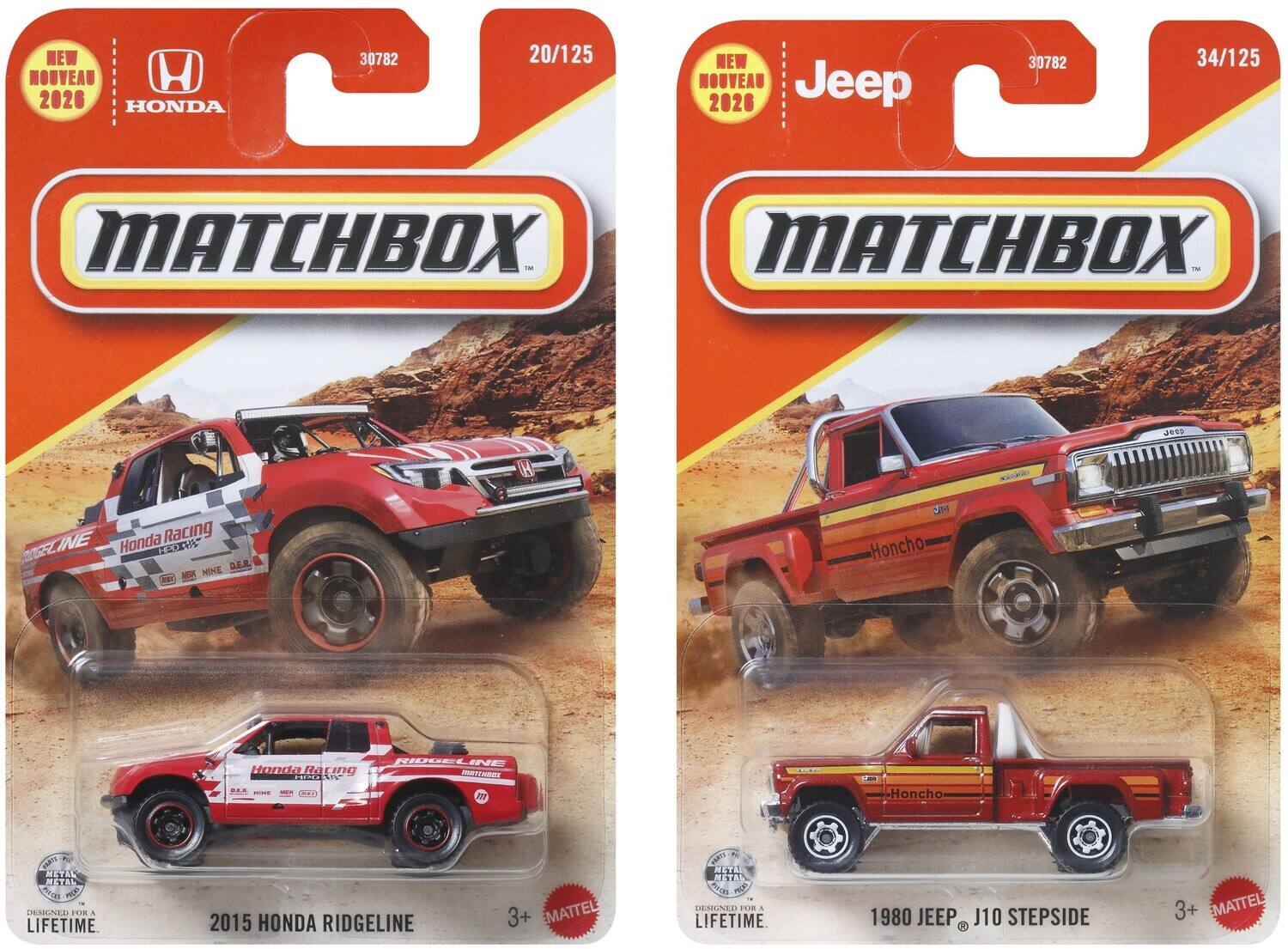 NEW NOUVEAU H 2026 HONDA 30782 20/125  
NEW NOUVEAU Jeep 2028 30782 34/125  
MATCHBOX - MATCHBOX - JS H GELINE Honda TAE Racing TZ D.ER N NINE 2 2 Honcho Handa RAtIng ... 10 P.. - HED PILE INNE MATEEO Fo0 -Honcho ~ HOR METEL MSTAL m PROP NLNED 1 A LIFETIME 2015 HONDA RIDGELINE 3+ MATTEL aaiy METAL METAL  PROP DESIUNED FOR A LIFETIME 1980 JEEP J10 STEPSIDE 80 3+ EMATTEL