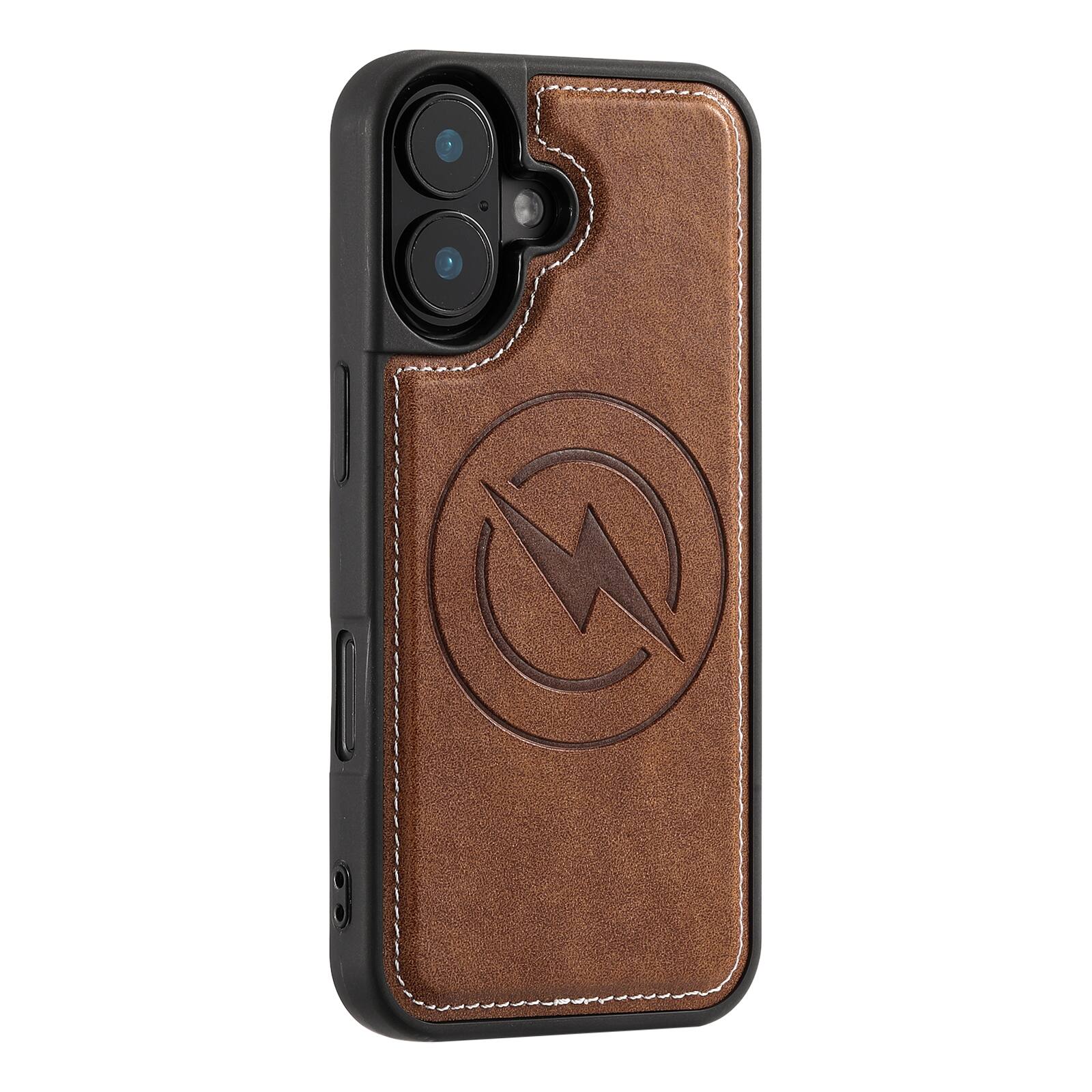 Alt View 3. Dteck - For Apple iPhone 17 Pro Max Case,2-in-1 Magnetic Detachable PU Leather Wallet Flip Stand Card Holder TPU Inner Cover - Brown.