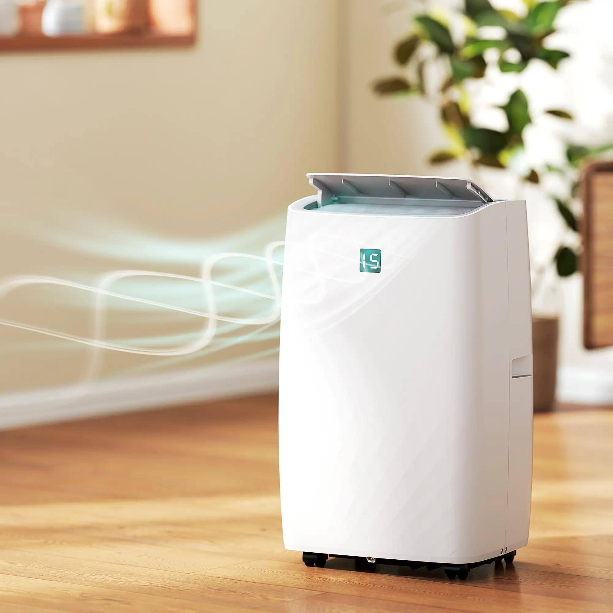 Alt View 1. Resenkos - 12000 BTU Portable Air Conditioner, AC Unit with Cool, Dehumidifier, Window Kit， White - White.