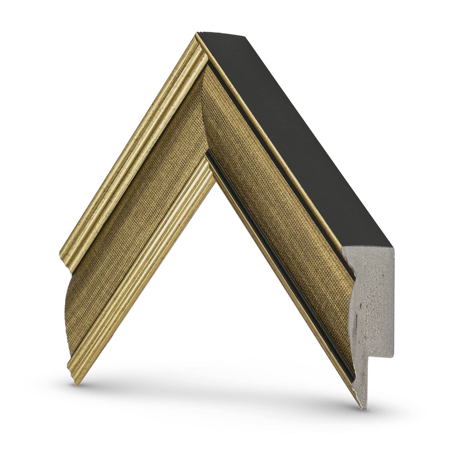 Alt View 11. Deco TV Frames - 50" Slim Bezel for Samsung The Frame TV - Industrial Brass.