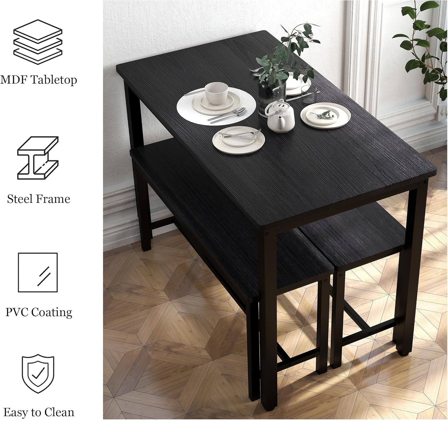 MDF Tabletop  
Steel Frame  
PVC Coating  
Easy to Clean