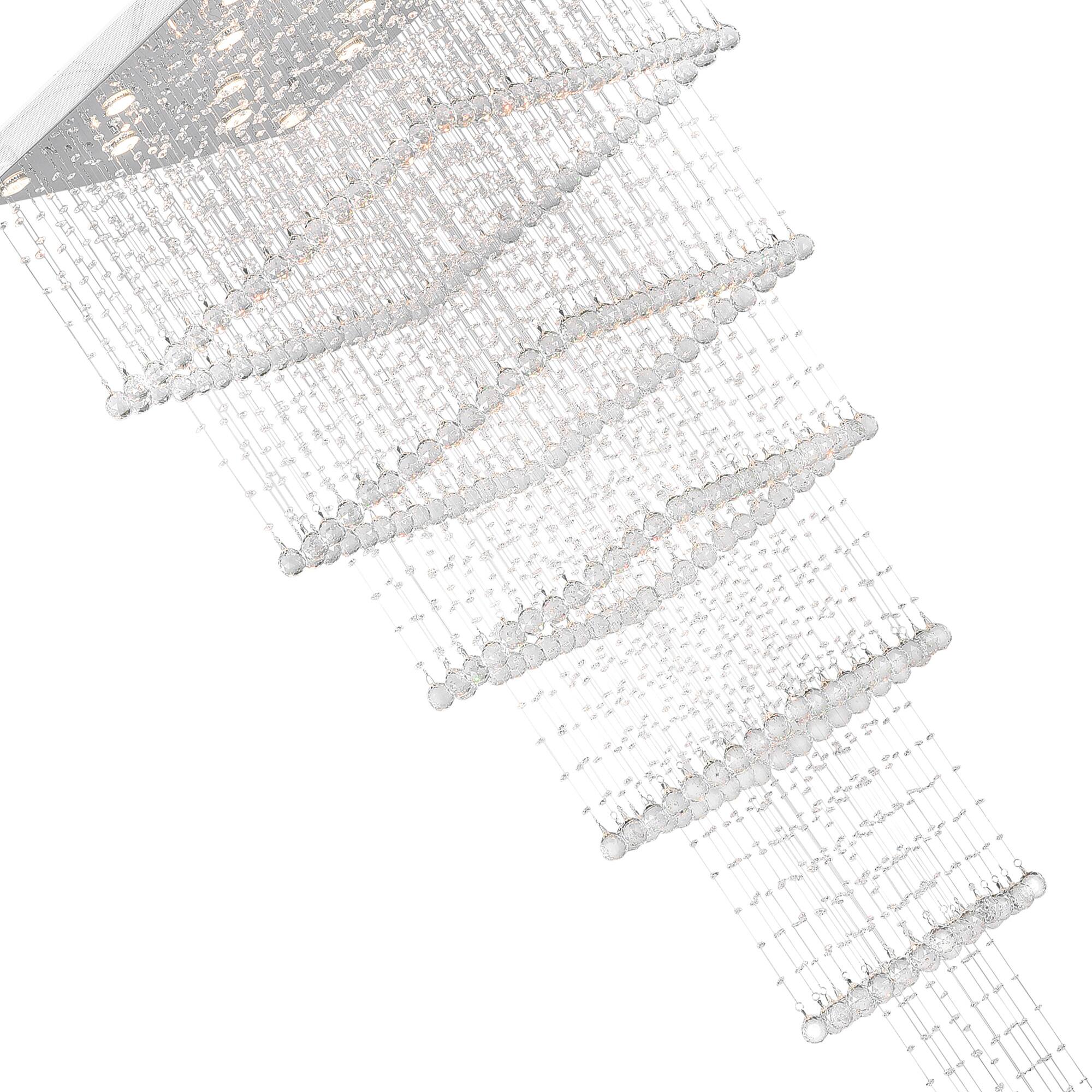 Angle. CWI Lighting - Square 16 Light Flush Mount With Chrome Finish - Chrome.