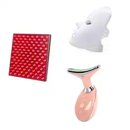 Pursonic - 7-in-1 LED Light Therapy Face Mask, Sculpting Wand, and LED Red Light Therapy Panel