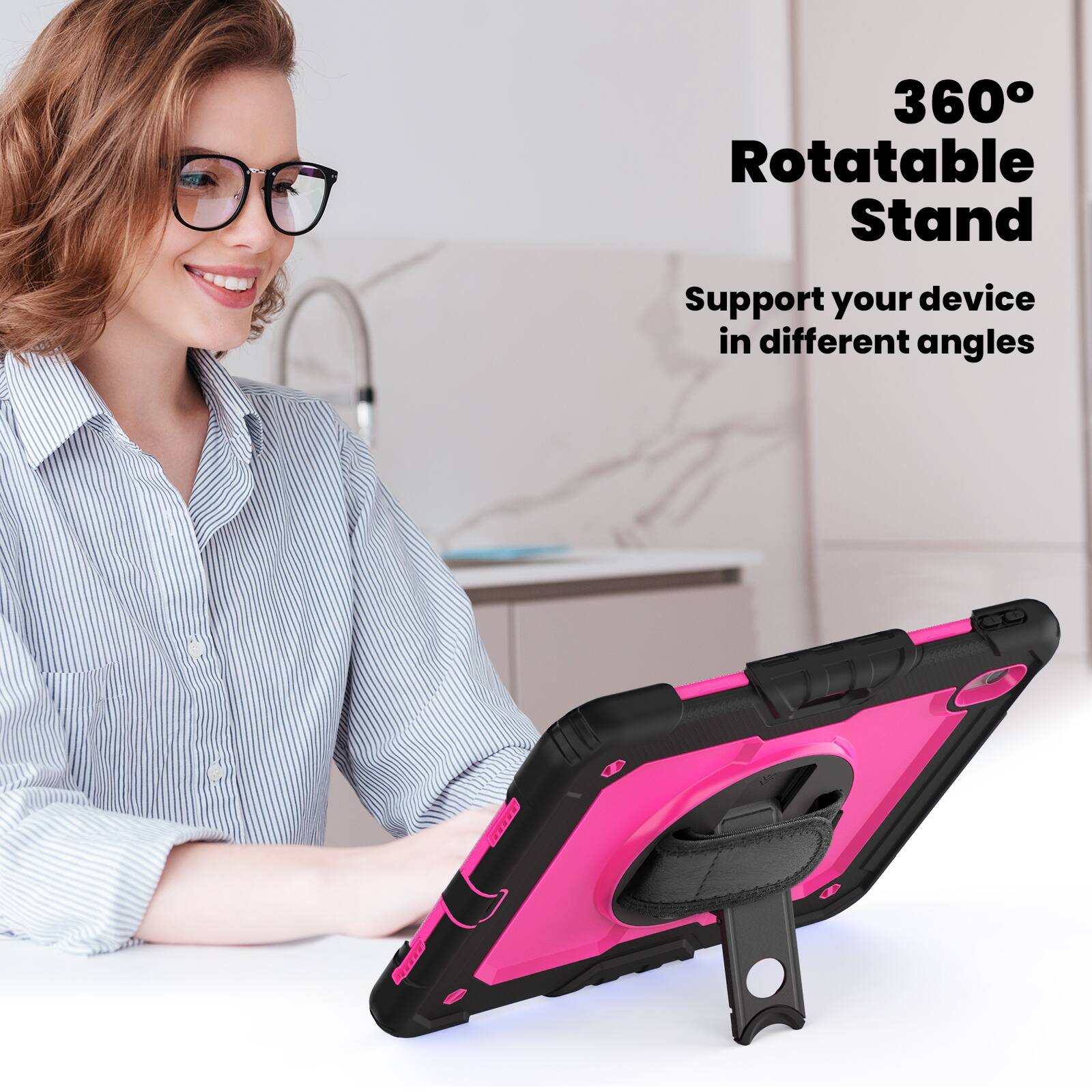 360° Rotatable Stand  
Support your device in different angles