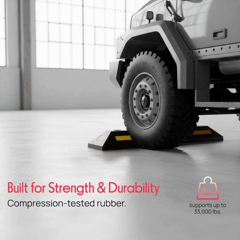 Built for Strength & Durability  
Compression-tested rubber.  
supports up to 33,000 lbs.