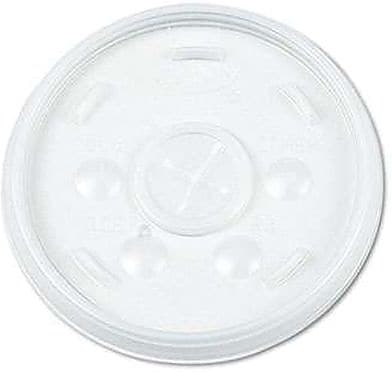 Alt View 1. Dart - Straw Slot Lids, 16 oz., Clear, 1000/Carton - Translucent.