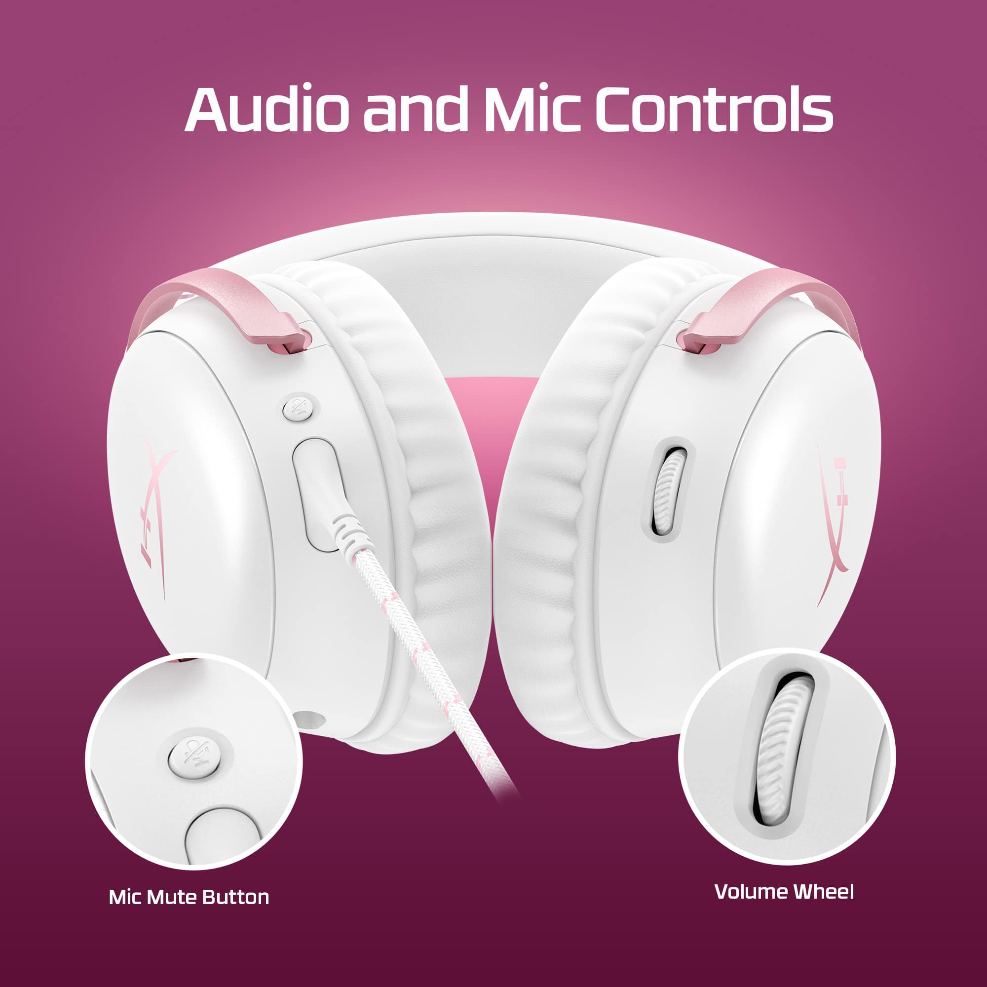 Audio and Mic Controls, Mic Mute Button, Volume Wheel