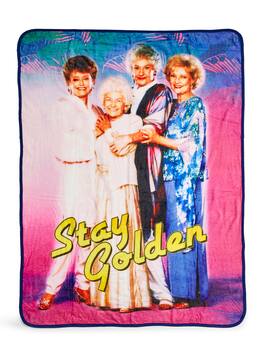 Just Funky - The Golden Girls Stay Golden 45 x 60 Inch Fleece Throw Blanket - Pink