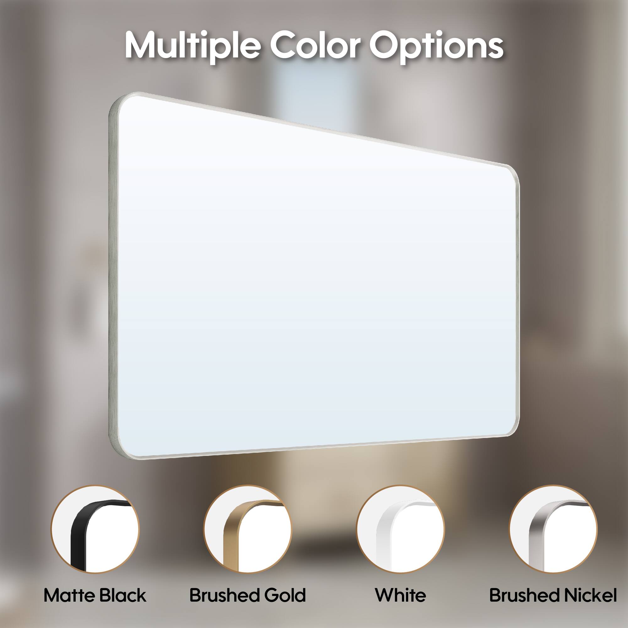 Multiple Color Options: Matte Black, Brushed Gold, White, Brushed Nickel