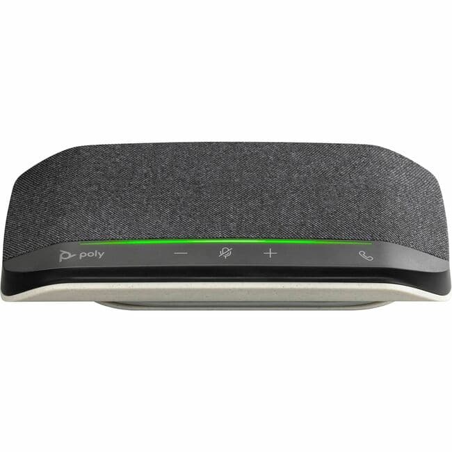HP - Poly Sync 10 USB-A USB-C Speakerphone - Wired - 3 Microphone(s) - 40 mm Speaker(s) - Silver