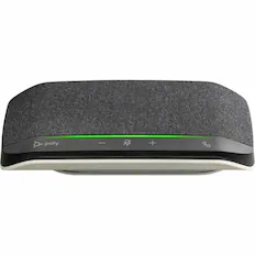 Front. HP - Poly Sync 10 USB-A USB-C Speakerphone - Wired - 3 Microphone(s) - 40 mm Speaker(s) - Silver - Silver.