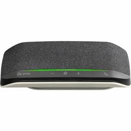 HP - Poly Sync 10 USB-A USB-C Speakerphone - Wired - 3 Microphone(s) - 40 mm Speaker(s) - Silver