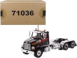 Western Star 4700 SF Tandem Day Cab Tractor 1/50 Diecast Model by Diecast Masters - Metallic Black