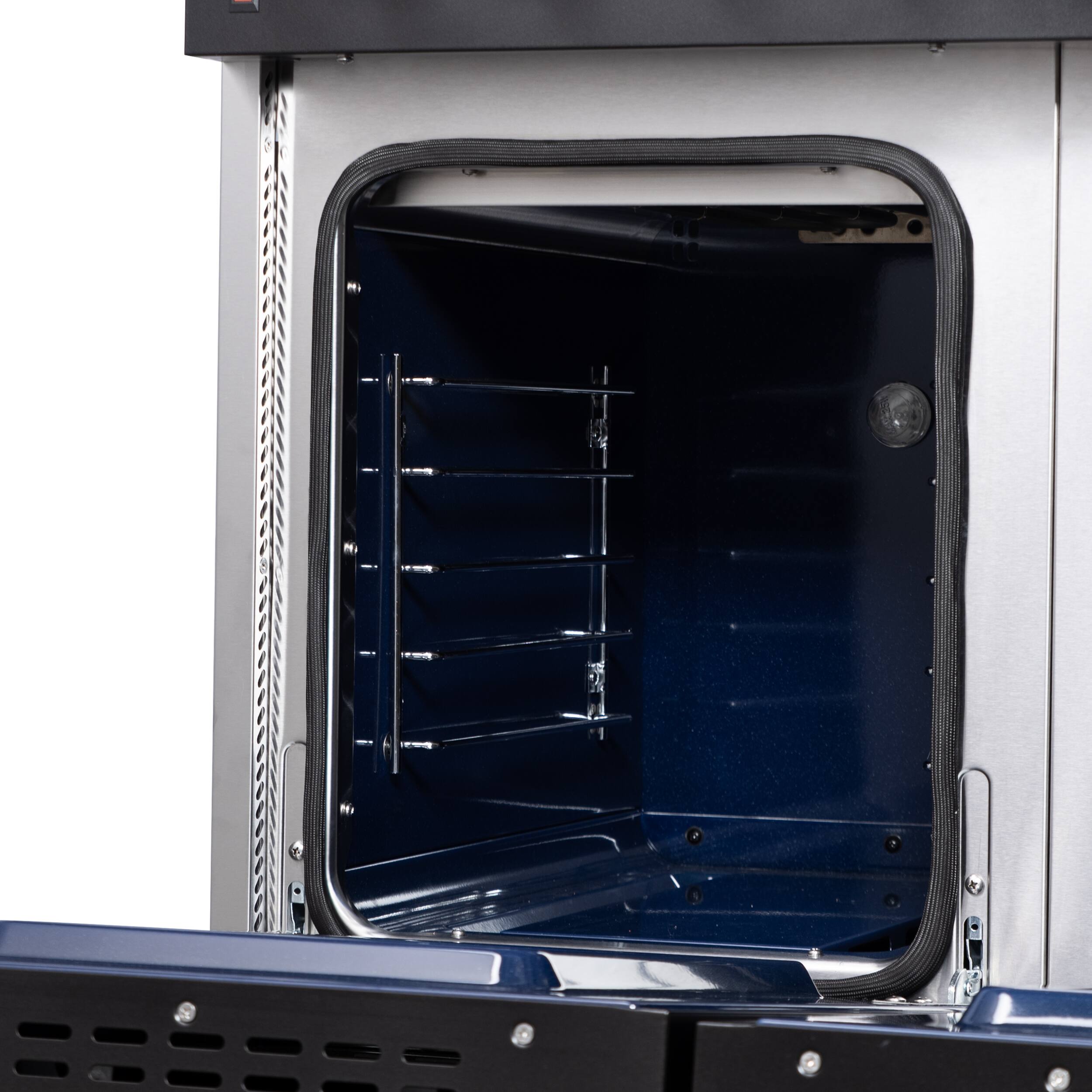 Alt View 13. Forno Appliances - Massimo 6.58 Cu. Ft. Freestanding Double Oven Dual Fuel True Convection Range with Air Fryer Basket - Black.