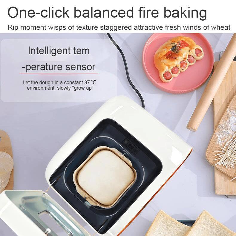 One-click balanced fire baking  
Rip moment wisps of texture staggered attractive fresh winds of wheat  

Intelligent temperature sensor  
Let the dough in a constant 37 °C environment, slowly "grow up"