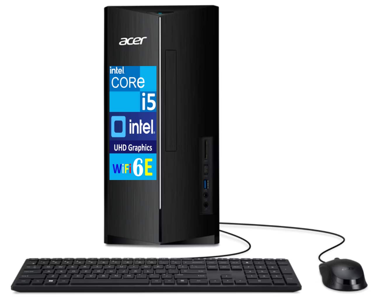 Acer - Aspire Desktop (i5-14400, 16GB, 1TB SSD, UHD, Win 11 Pro ) - Black
