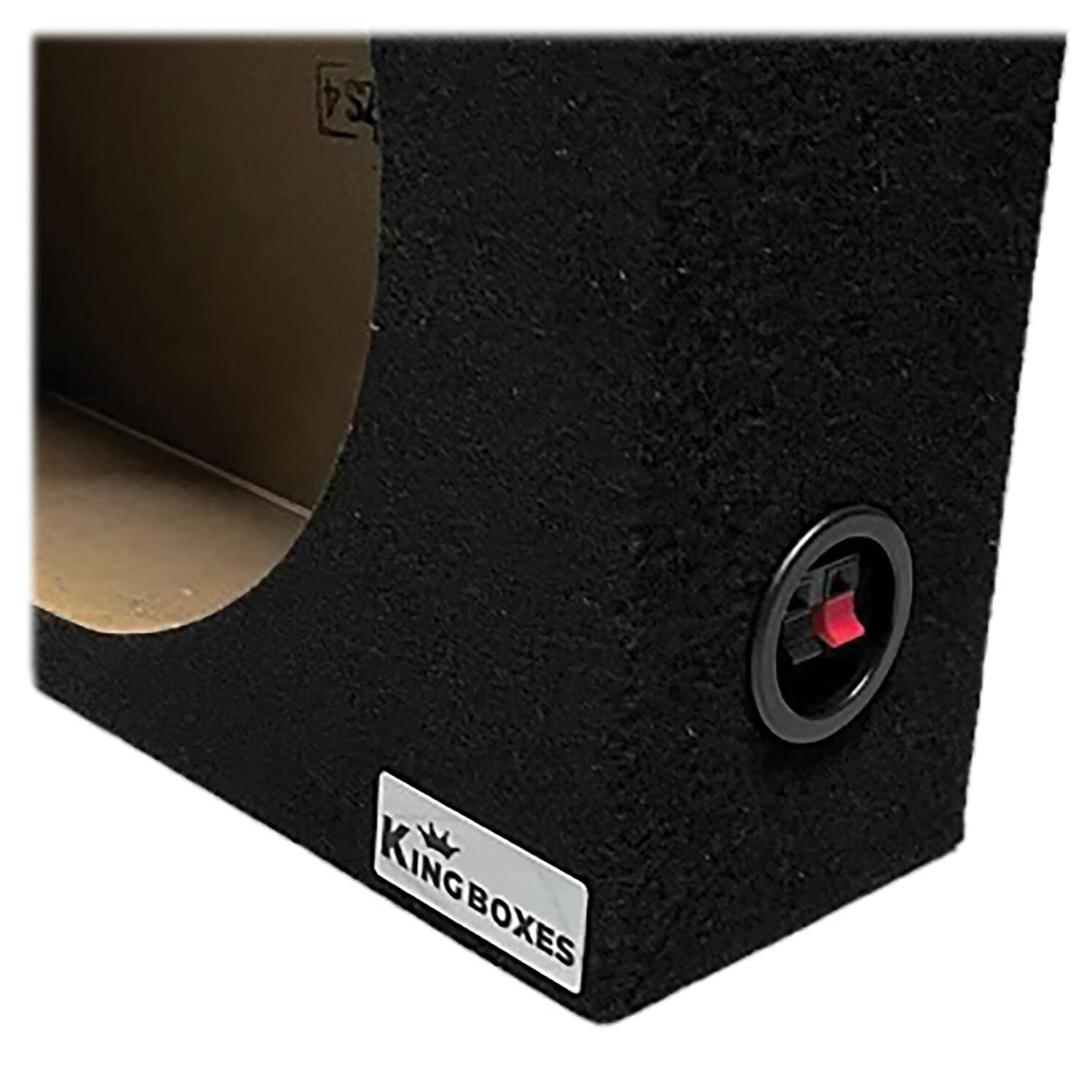Front. King Boxes - King Boxes Ashallows12 Ashallows12 12-in. Single-speaker Slim Black Carpeted Enclosure For Trucks - Black.