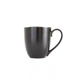 Fortessa - Vitraluxe Dinnerware Heirloom Tapered Mug, 11.5 ounce, Set of 4 - Charcoal