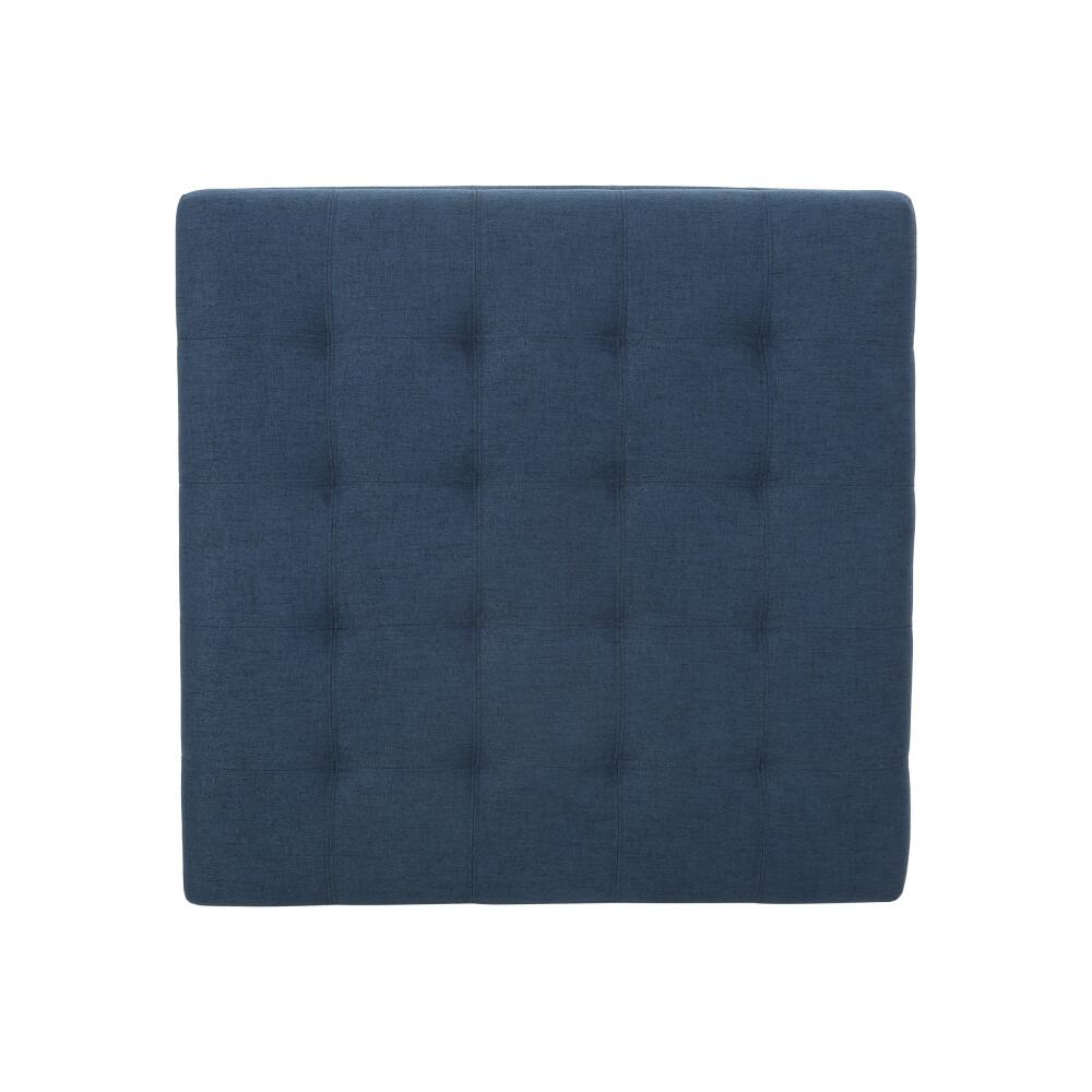 Alt View 5. PDTEND - Modern Navy Blue Upholstered Tufted Fabric Storage Ottoman - Navy Blue.