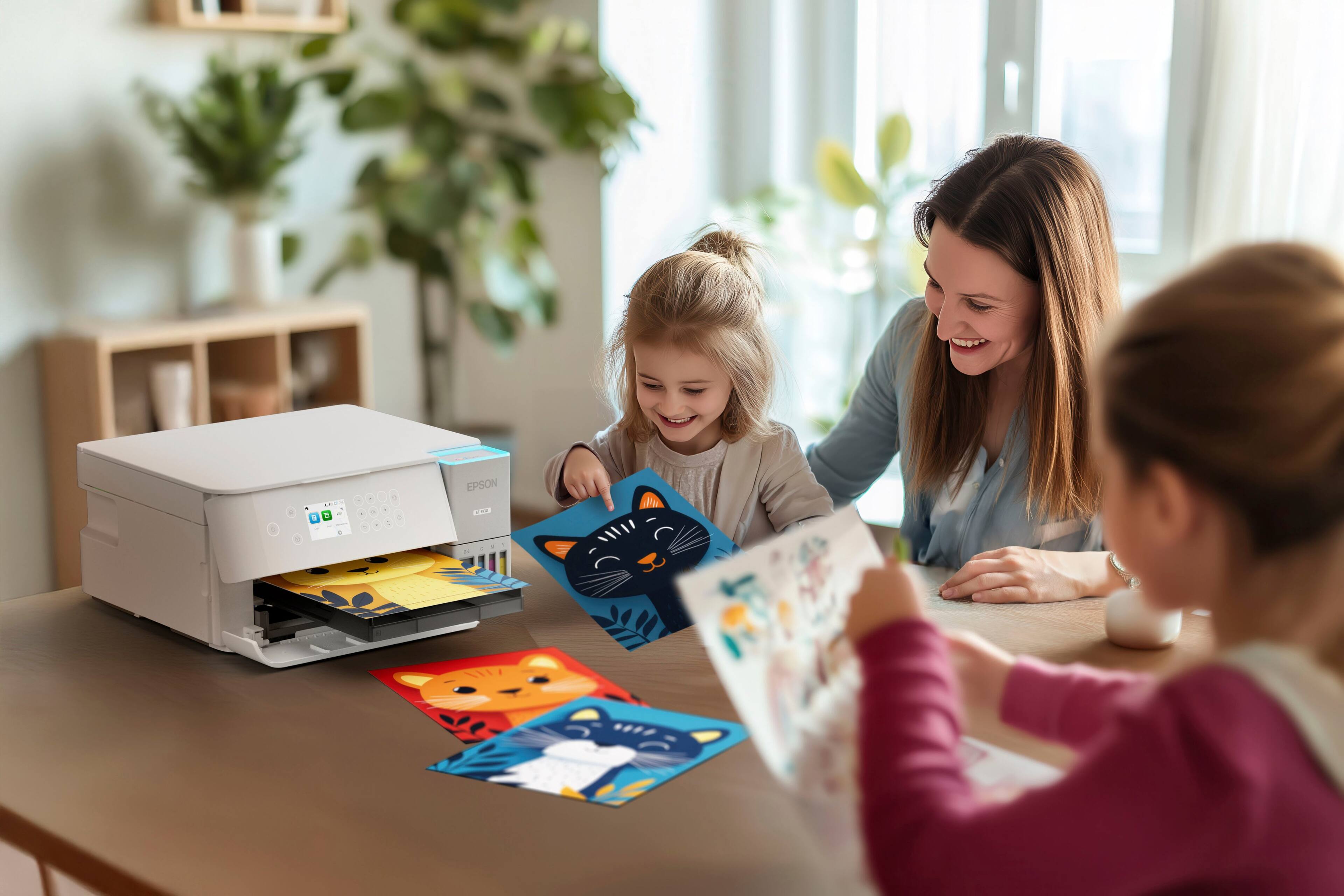 Alt View 9. Epson - Epson EcoTank ET-3930 Wireless All-in-One Color Supertank Inkjet Printer - White.