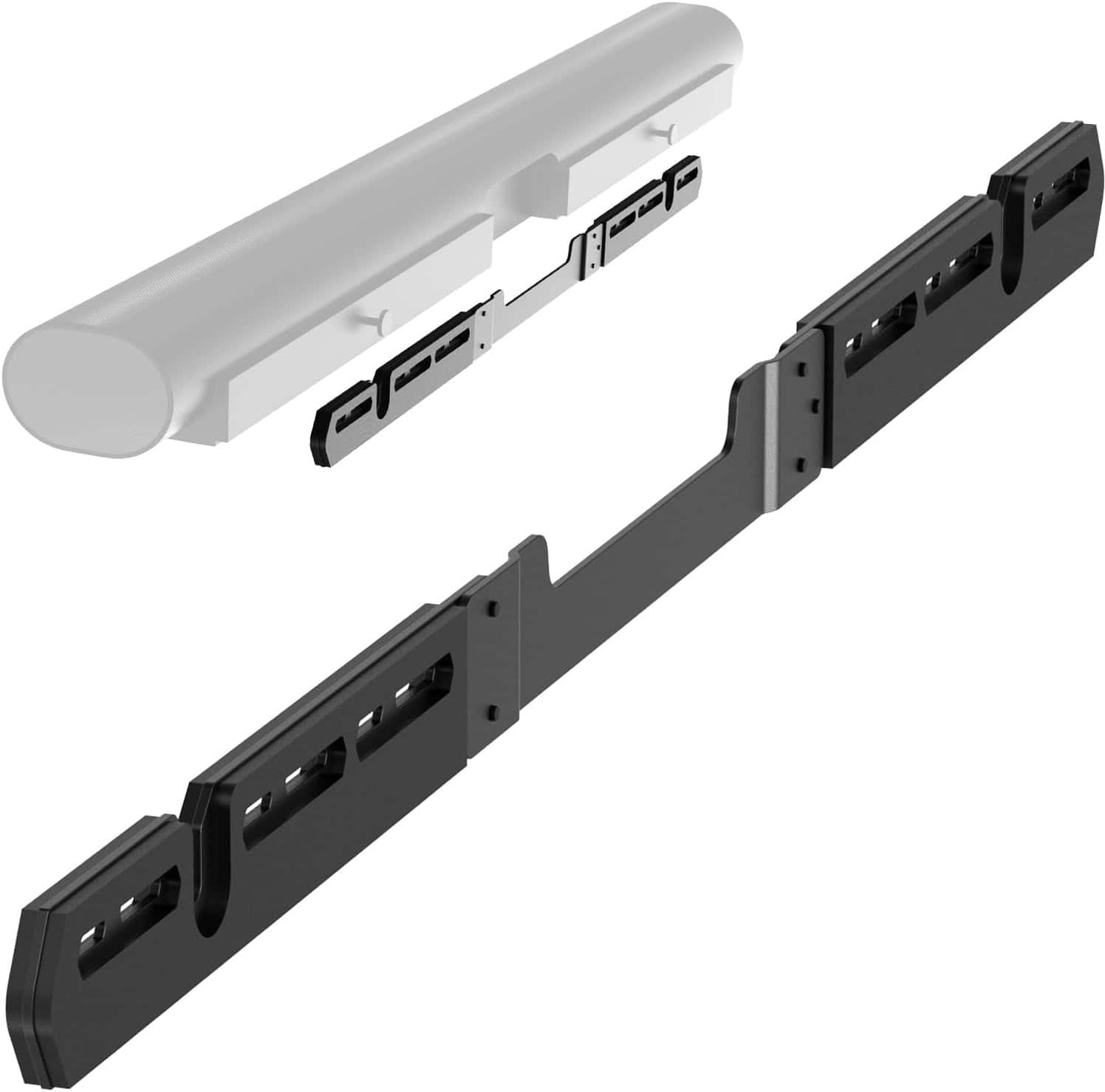 Schertz - Wall Mount for Sonos Arc & Arc Ultra Soundbars (Black) – Under TV Hanging Bracket - Dark Black