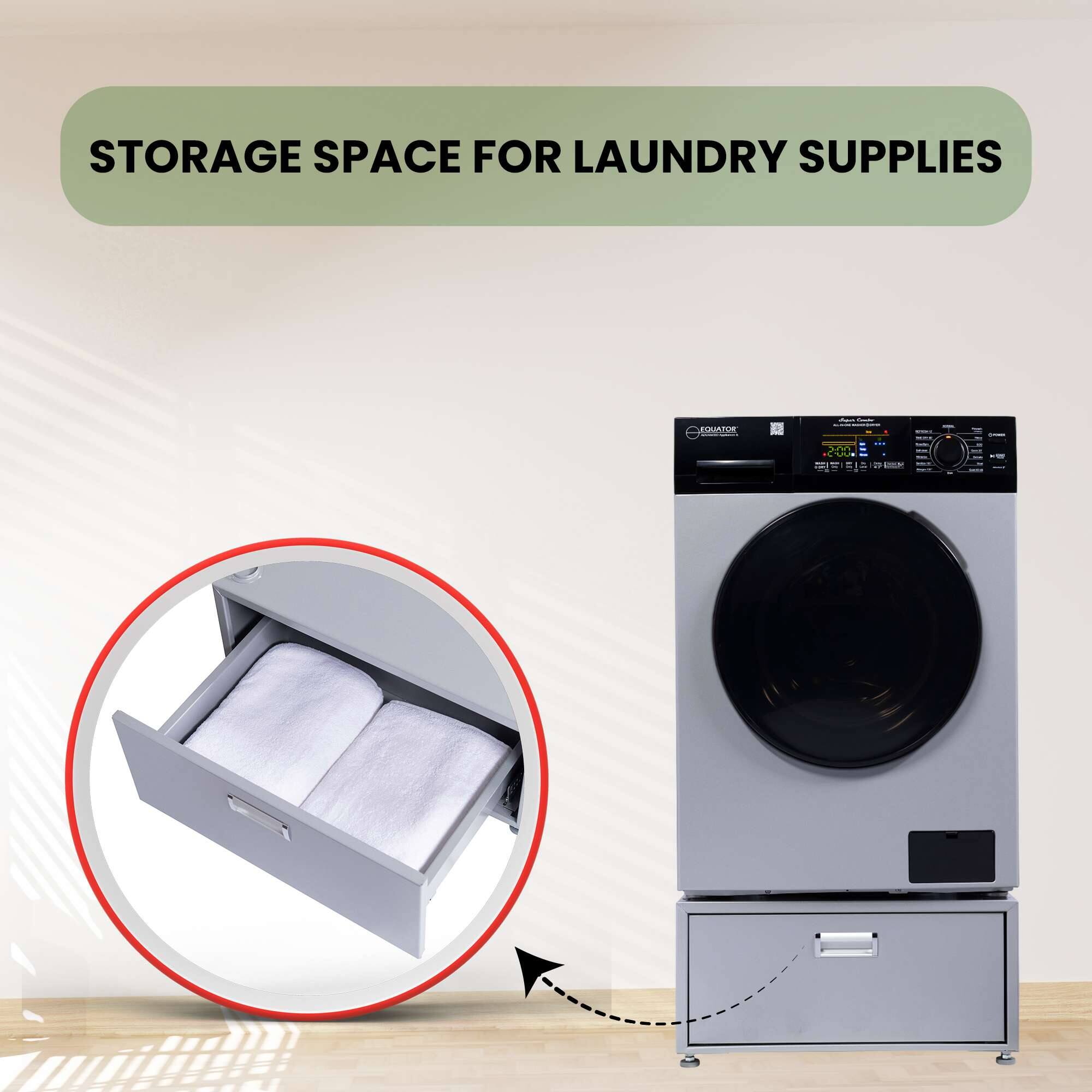 STORAGE SPACE FOR LAUNDRY SUPPLIES