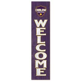 Jardine - Carlow University Celtics 12'' x 48'' Welcome Outdoor Leaner - Purple