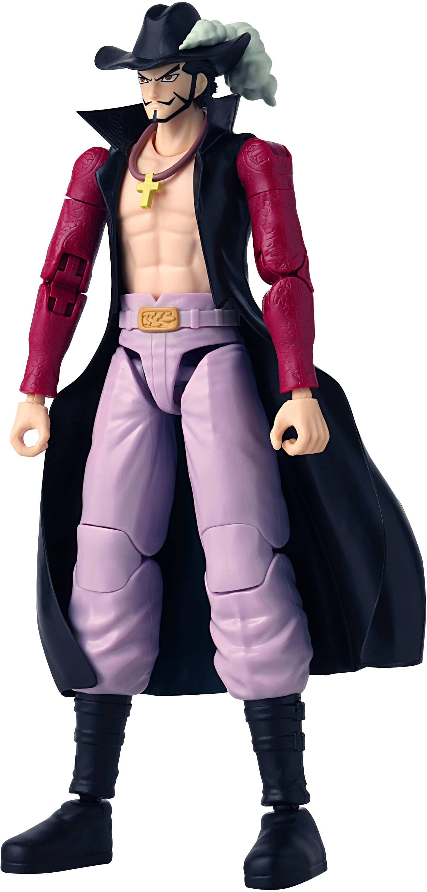 Left. Bandai - Anime Heroes One Piece - Dracule Mihawk 6.5" Figure.