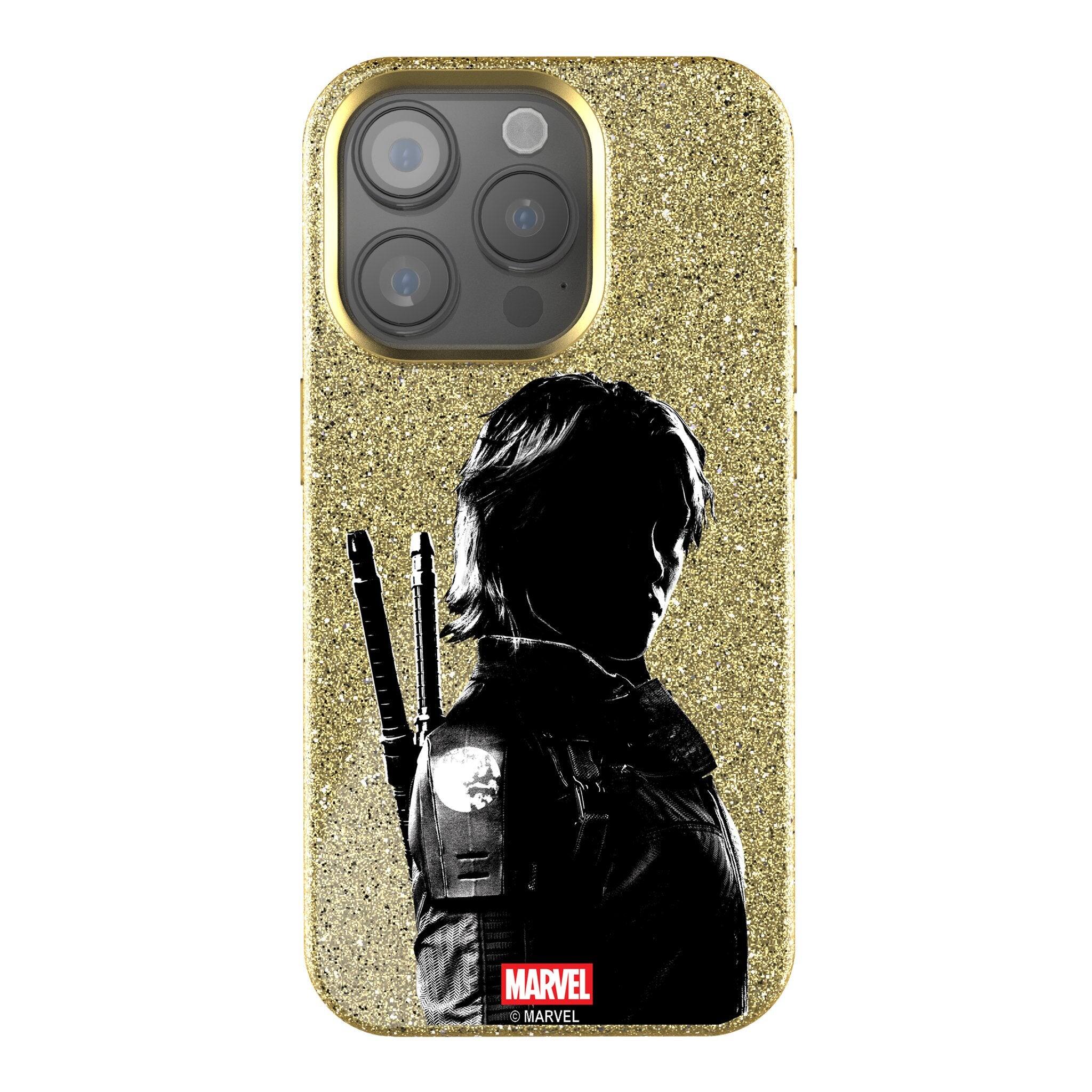 Keyscaper - Marvel Badge Gold Bling Phone Case - Apple iPhone 15 - Thunderbolts 2