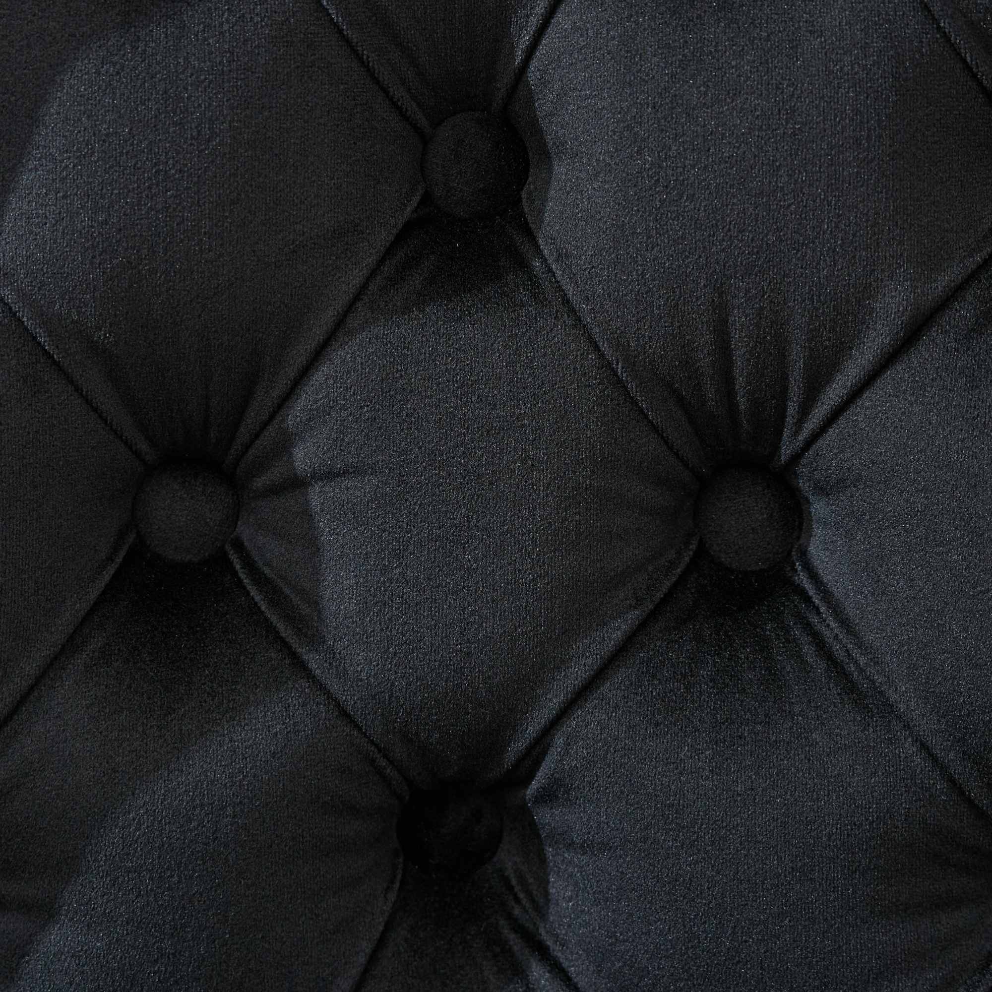 Alt View 7. GOODSILO - Adjustable Height Swivel Barstools with Velvet Upholstery and Chrome Base - Set of 2 for Home Bars and Kitchen Islands - Black.