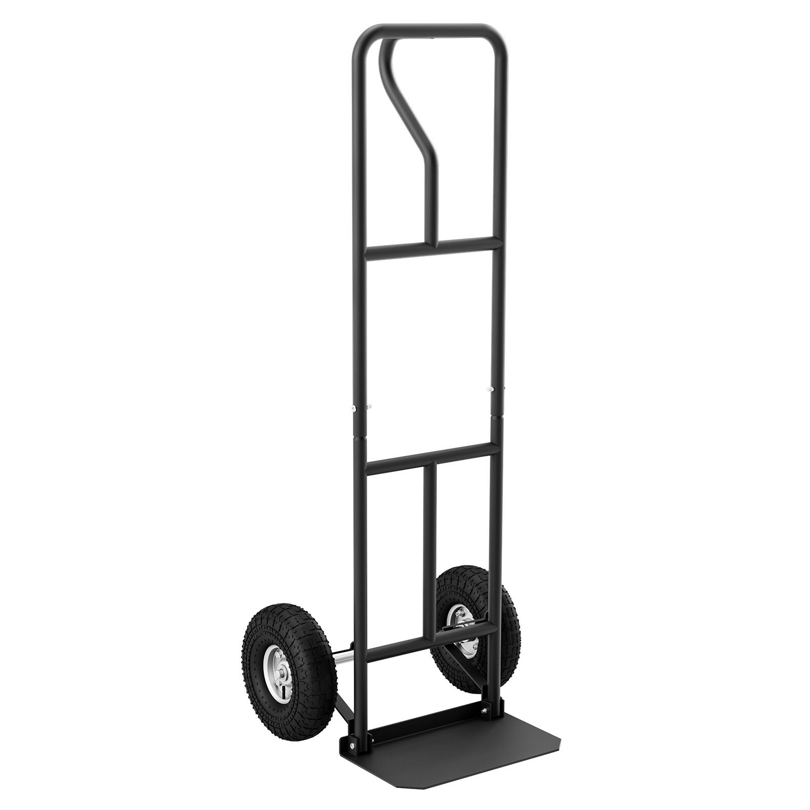 Alt View 19. Costway - Heavy Duty Hand Truck 660lbs Capacity Trolley Cart with  Foldable Nose Plate - Black.