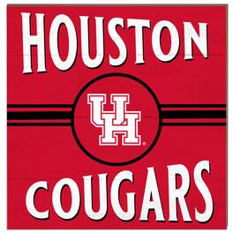 Jardine - Houston Cougars 10'' x 10'' Retro Team Sign - Red